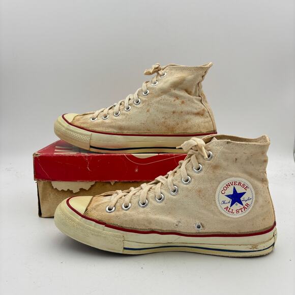 Vintage 80s Converse Chuck Taylor All Star High Sneakers Men\'s 8.5 With Box main image 10